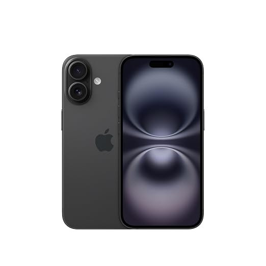Apple iPhone 16 128 GB: 5G Mobile Phone with Camera Control, A18 Chip and a Big Boost in Battery Life. Works with AirPods; Black.