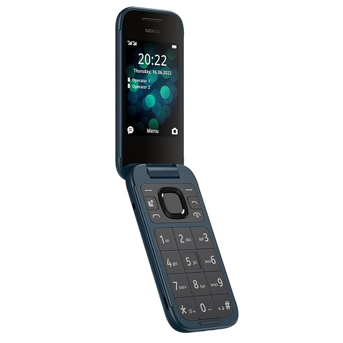 Nokia 2660 Flip 4G Volte keypad Phone with Dual SIM, Dual Screen, inbuilt MP3 Player & Wireless FM Radio | 1 Year Replacement Guarantee | Blue.