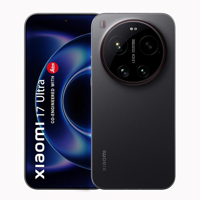 Xiaomi 17 Ultra (Black 16GB+512GB) |Free Photography Kit|World's First Leica 1-Inch LOFIC Sensor| Snapdragon 8 Elite Gen 5 |2K AMOLED Display | 90W HyperCharge |HyperOS 3 |HyperAI Flagship Experience.