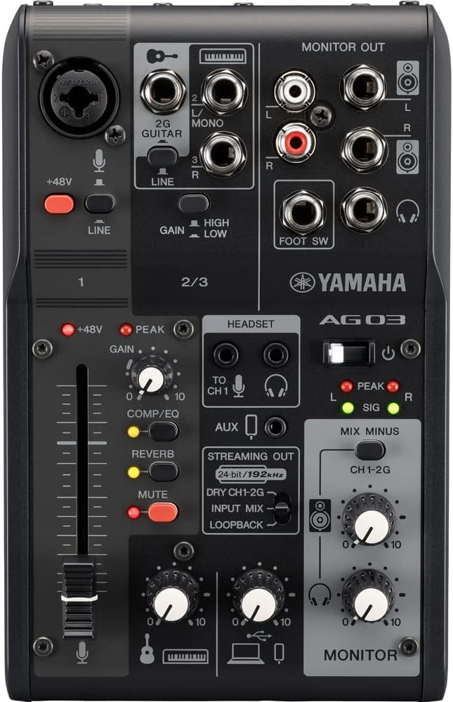 YAMAHA AG03MK2 Live Streaming Mixer - AG03MK2 B