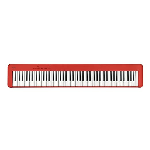 Casio CDP-S160RD (KP80) Beginner's Piano with Scaled Hammer Action 88 Keys, Headphone Jack and Duet Mode - Red.