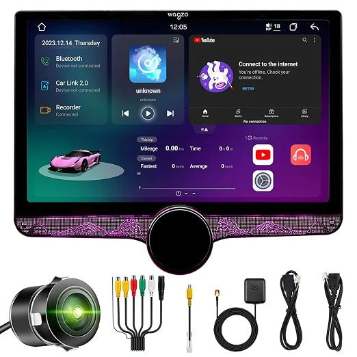 Diamond Car Android SystemTouch Screen10.1Inch|with Fan|4GB/64GB|4thGen|4Core|QLED Display|Single Knob|GPS&Bluetooth|WiFi&FM|SteeringControl|Ahd Camera Included(Wireless Android Auto & Car Play)