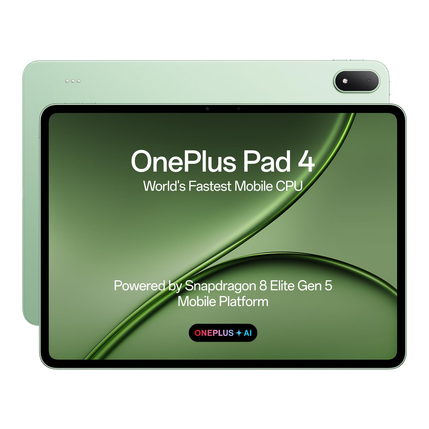 OnePlus, Pad 4, 13.2 inch (33.53 CM), LCD, 8GB RAM, 256GB ROM, WiFi, 8 Speakers, Snapdragon 8 Elite Gen 5, Sage Mist, AI Enabled.