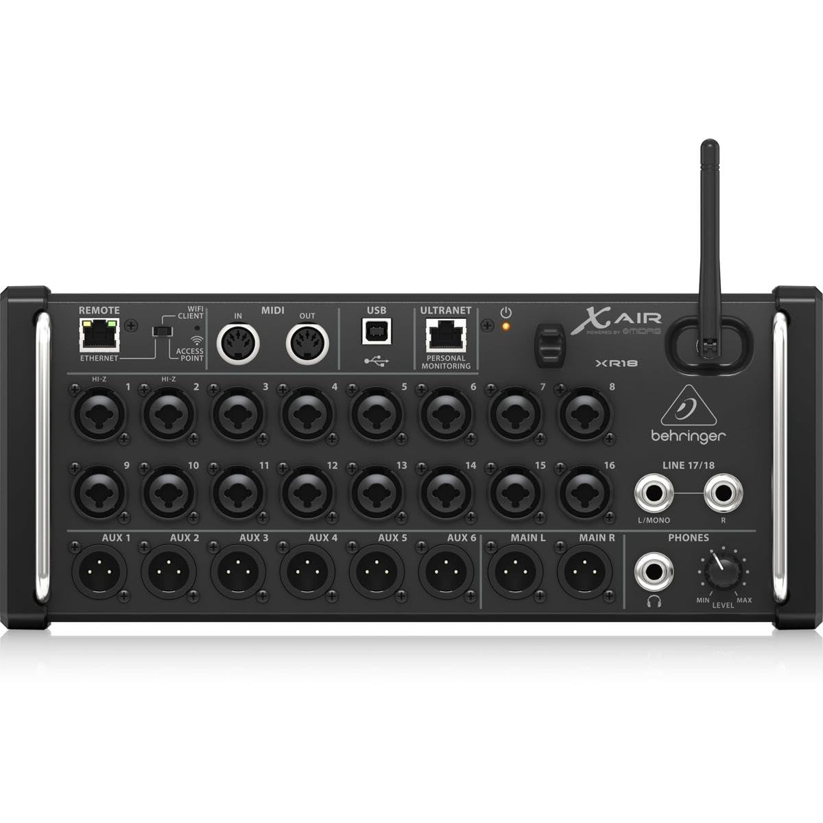 Behringer XR18 Digital PA Mixer, USB Connection, Black